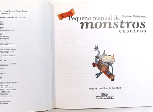 Mais Um Pequeno Manual De Monstros Caseiros. Cia Letrinhas (Usado)