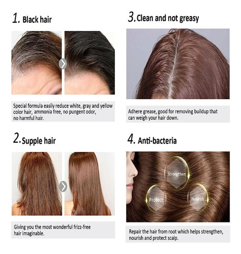 . 4x Shampoo Natural Stick Para Parar A Queda De Cabelo
