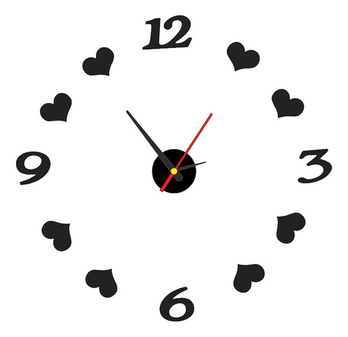 Reloj De Pared Sin Marco Reloj De Pared Decoración Negro