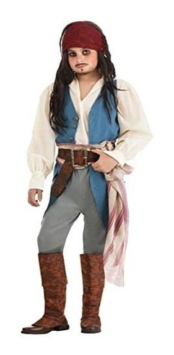 Disfraz Talla Medium Para Niño De Capitán Jack Sparrow