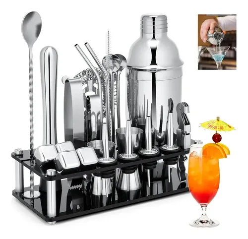 Kit Bartender Completo C/ Coqueteleira 750ml + Kit Caipirinh