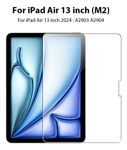 2 Piezas Mica Protector Pantalla iPad Air 13 M2 2024 M3 2025