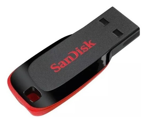 Imagen 4 de 4 de Pendrive SanDisk Cruzer Blade 128GB 2.0 negro y rojo