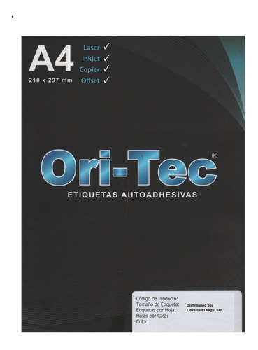 Imagen 1 de 7 de Etiquetas Oritec Pack X 100 Hojas Modelos 4155 4157 4158
