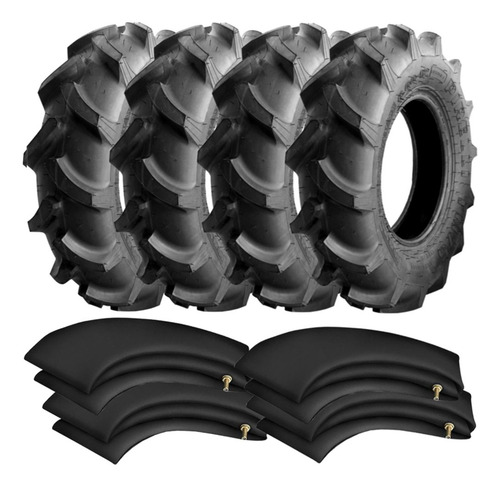 Kit 4 Pneus Tam1400 Microtrator 600-12 Tt 6r-1 Tm75 Pirelli