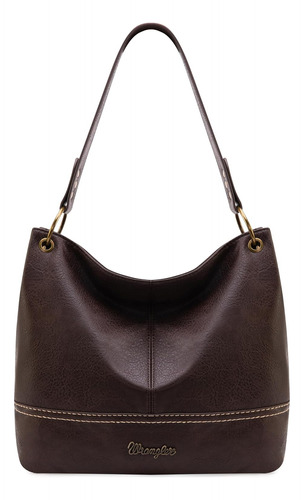 Bolso Montana Wrangler Hobo, Correa Ancha, Marrón Café