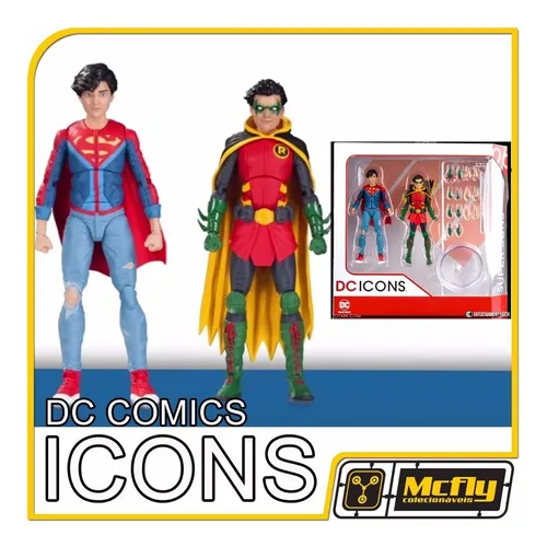 Dc Icons Robin E Superboy Sons 2 Pack Dc Collectibles Frete gr tis