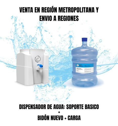 Dispensador Básico + 1 Bidón 20 Litros Agua Purificada