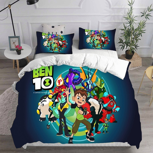 Funda Nórdica Funda De Almohada De Ben10 Juego De 3 Piezas