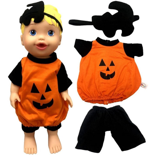 Roupa Roupinha Boneca Menina Little Mommy Halloween Original