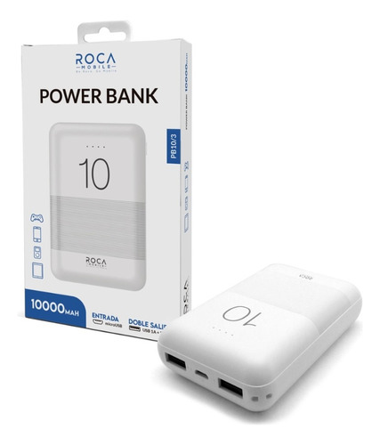 Power Bank Roca Mobile 10000 Mah 2.1 A Portatil | Css ®