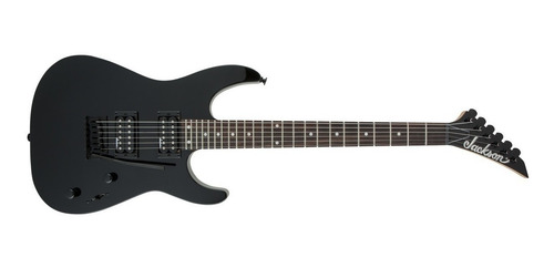 Imagen 2 de 4 de Guitarra eléctrica Jackson JS Series JS12 dinky de álamo gloss black brillante con diapasón de amaranto