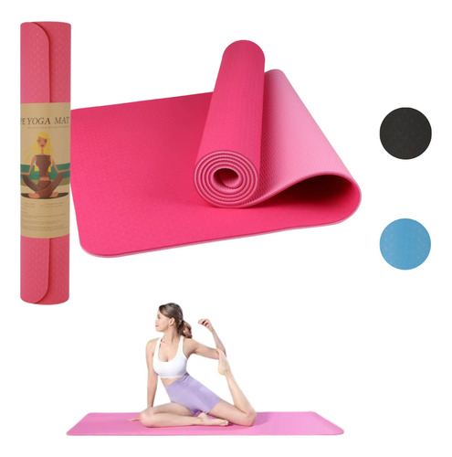 Kit Entrenamiento Yoga Mat Banda Mancuerna Bloque Fitness Rosa