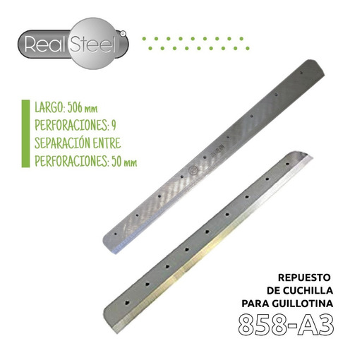 Repuesto Cuchilla Guillotina Modelo 858-a3 Real Steel 506mm