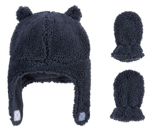 Gorro Con Orejitas Y Mitones De Sherpa Para Bebé Carters