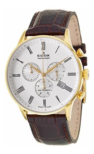 Reloj Edox Les Vauberts Chronograph 10408 Original Nuevo
