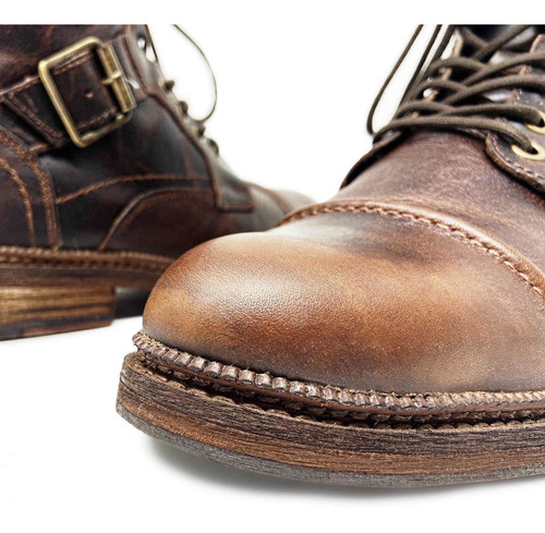 Imagen 9 de 10 de Bota Para Caballero Cintas Y Hebillas Piel Vacuno Premium