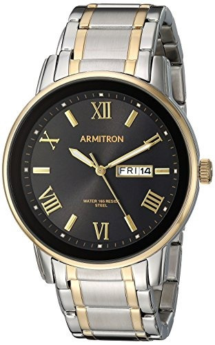 Armitron Mens 20 4935bktt Day Date Function Two Tone B