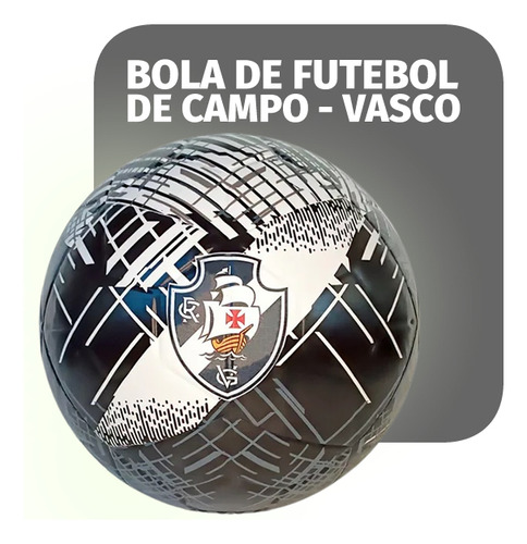 Bola De Futebol De Campo Nº 5 - Vasco Cor Preto