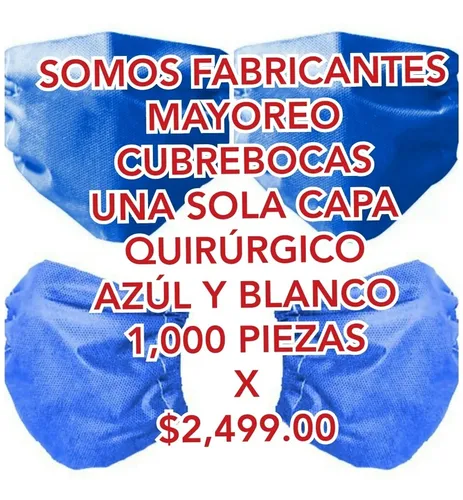 comprar Cubrebocas Mayoreo Económico 1 Una Capa 50pzs Facturamos