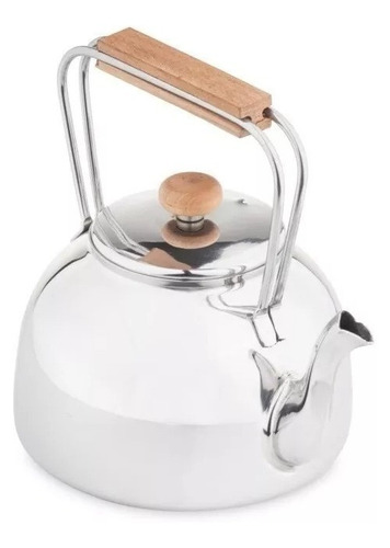 Pava Acero Inox. 1,6 Lts Mango Madera C/ Pico Matero Marwal