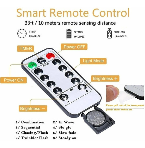 Cortina Decorativa Led Luz Control Remoto 3x3m 300 Luz
