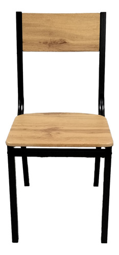 Set Comedor Top Living Mesa Rectangular 110cm Y 4 Sillas Color Café Y Negro