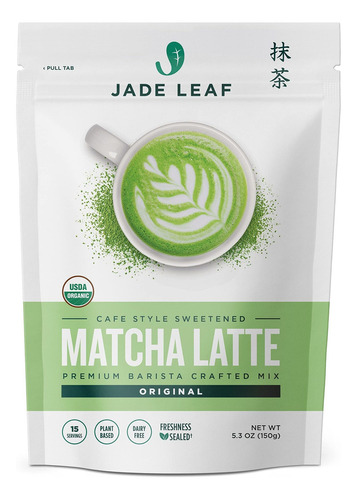 Mezcla De Latte Té Verde Matcha Jade Leaf, Orgánico Japon.