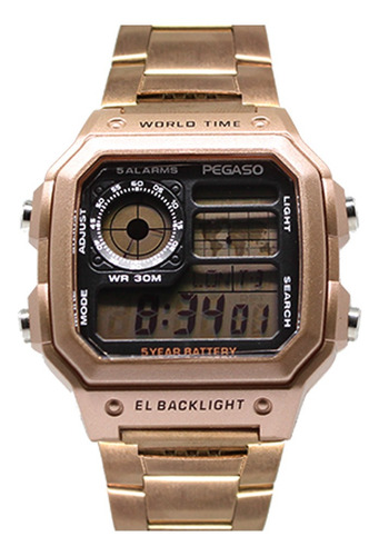 P1818rg-m1701 - Reloj Pegaso Hora Mundial Oro Rosa