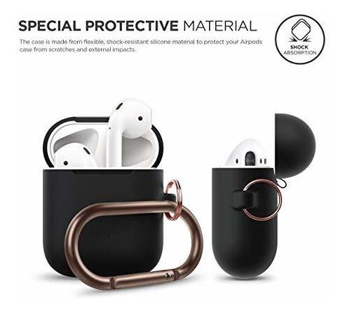 Funda Para AirPods De Silicona Flexible En Color Negro