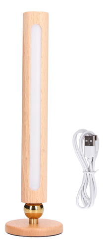 Lámpara De Pared De Madera 360° Giratoria Carga Usb Ajustabl