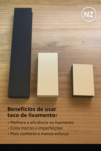 Kit 3 Tacos Lixamento Manual Automot Eva Macio/rigido Nz