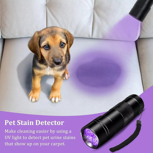 Haimo Linterna Ultravioleta 12 Led Lámpara Uv Portatil Luz 3