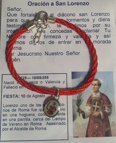 Pack 6 Pulsera De San Lorenzo, Hecha A Mano