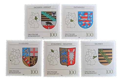 Alemania, Serie Mi 1712-16 Escudos Provinc 1994 Mint L16691