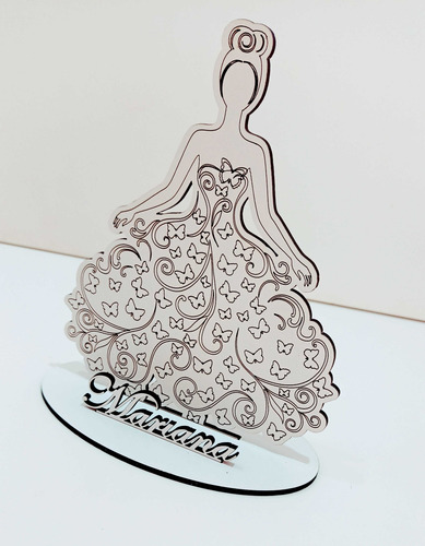 Imagem 2 de 6 de Centro De Mesa Debutante Mdf Branco - 10 Unidades