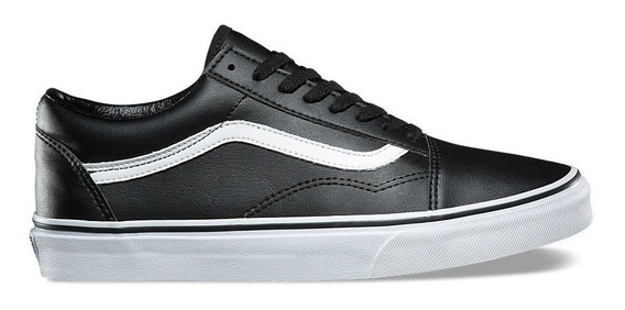 vans old skool blancas piel