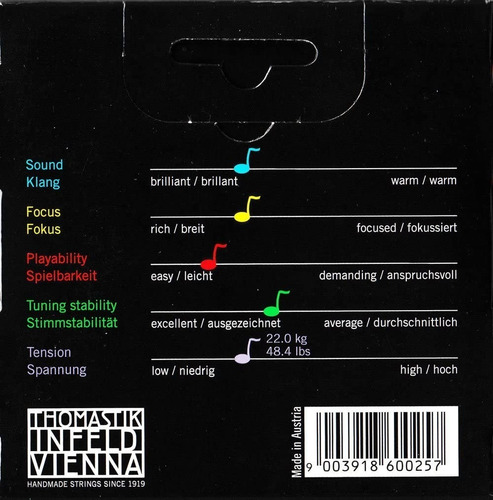 Encordado Para Violín Thomastik Infeld Dominant 135b