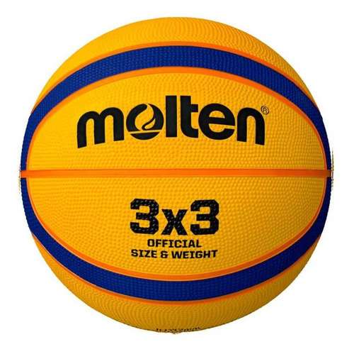 Bola Molten Basketball 3x3 Rubber Cover Amarelo