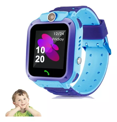 Relógio Smartwatch Infantil Q12 kids com rastreador - chat voz - sos - azul