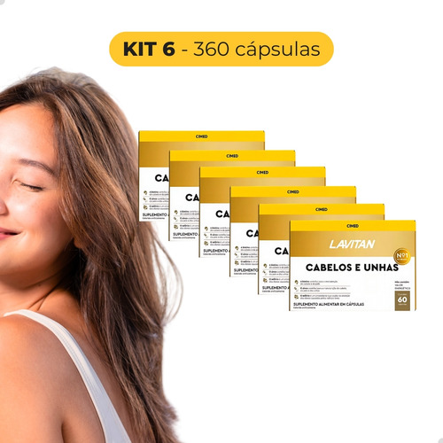 Vitamina Lavitan Cabelo Unha 360 Caps Alternativa Pantogar