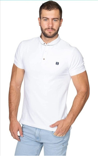 Bobois - Playeras Tipo Polo Hombre Slim Fit Cuello Mao