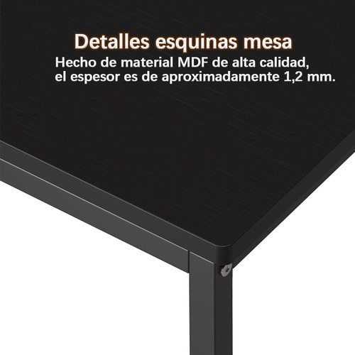 Escritorio Desk-4 Home Office Moderno Minimalista Economico Negro