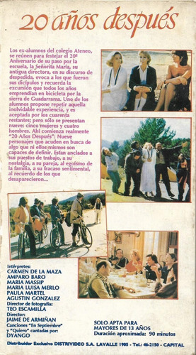 20 Años Despues Vhs En Septiembre Carmen De La Maza Scope | MercadoLibre 20 Años Despues Vhs En Septiembre Carmen De La Maza Scope | MercadoLibre