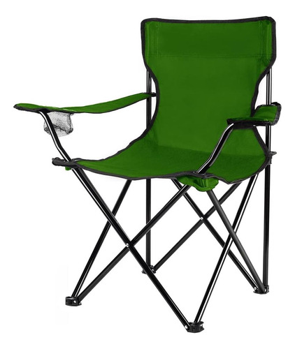 Cadeira Dobrável Resistente Com Bolsa Porta Copos Camping