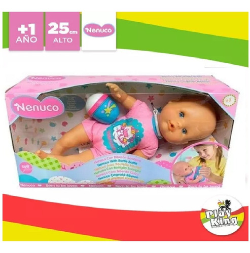 Imagen 2 de 3 de Nenuco Bebe Con Biberon Sonajero Original Playking