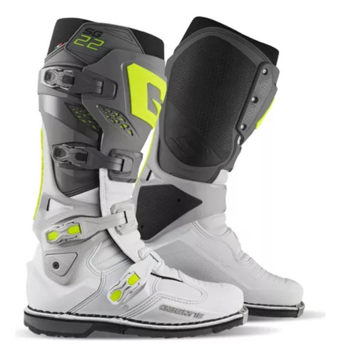 Bota Cross Sg 22 Gaerne- Anthracite/white/grey + Brinde Fxm