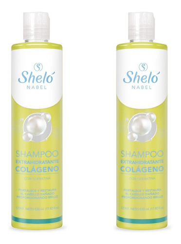 2 Shampoo Extra Hidratante Colágeno Queratina Restaura Sheló