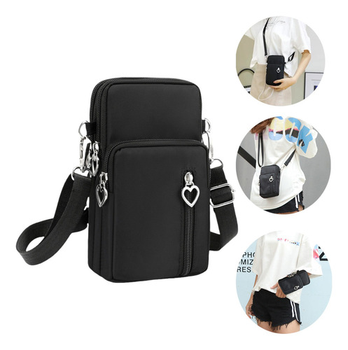 Ny Cartera Mujer Porta Celular Bolsa Ajustable Cierres