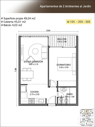 Imagen 9 de 12 de 2 Ambientes En Venta - Residencias Olavarria - Ref: 1355